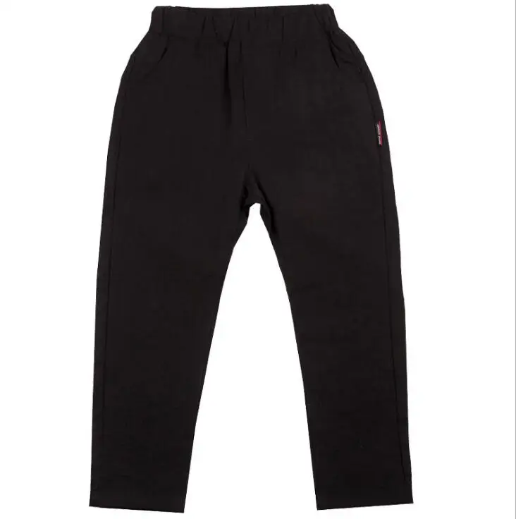 4 цвета, новинка года, весенне-осенние штаны для мальчиков хлопковые детские брюки модная детская одежда повседневные тонкие школьные штаны для мальчиков-подростков - Цвет: black pants