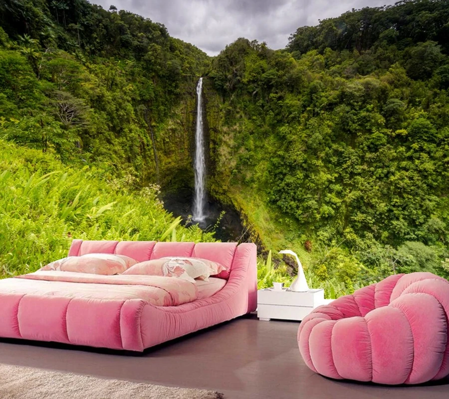 

Papel de parede Waterfalls Akaka Falls Big Island Nature wallpaper,bar living room tv background kids room 3d wallpaper murals