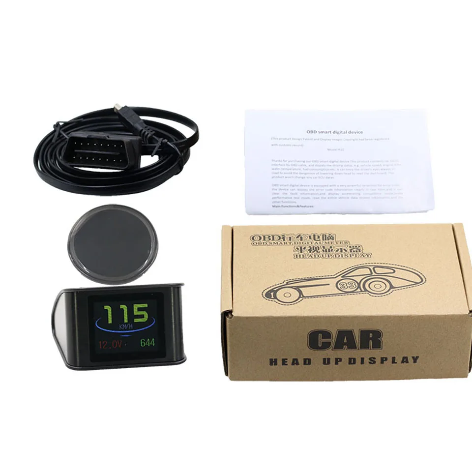 VJOYCAR OBD2 Car Speed Projector Digital Speedometer Display Fuel Consumption Temperature Mileage Gauge OBD Diagnostic Tool