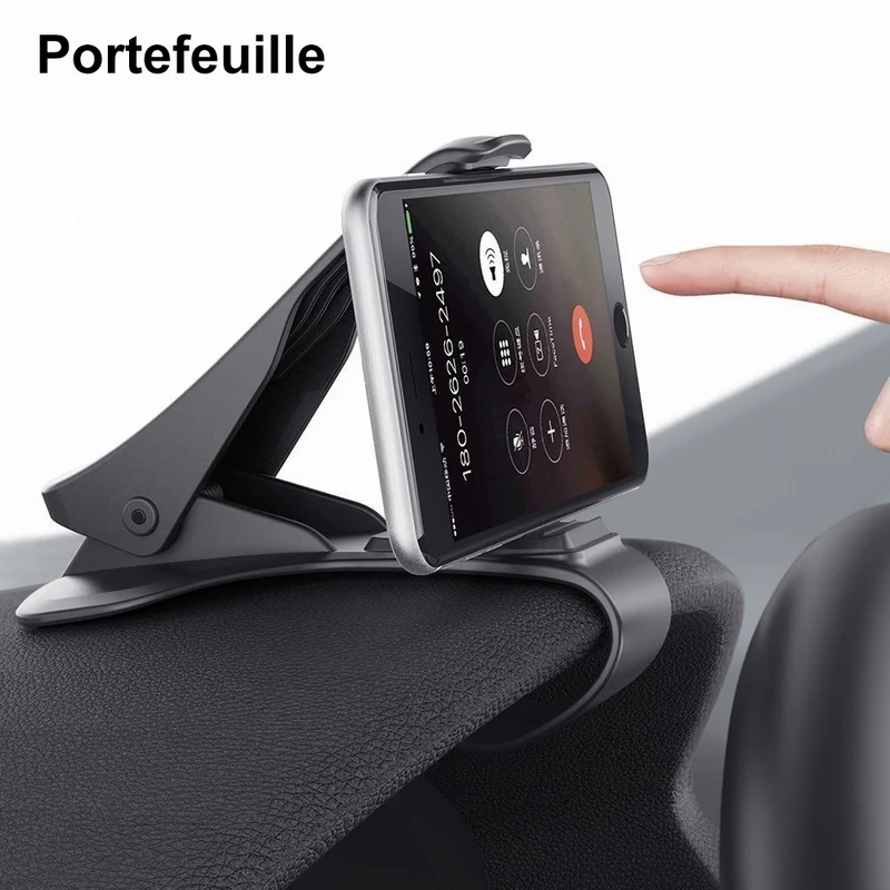 Portefeuille Car Phone Holder Dashboard Cell Phone Holder Mount for iPhone 7 Plus 6 6S Xiaomi Huawei P10 lite Stand Accessories (1)