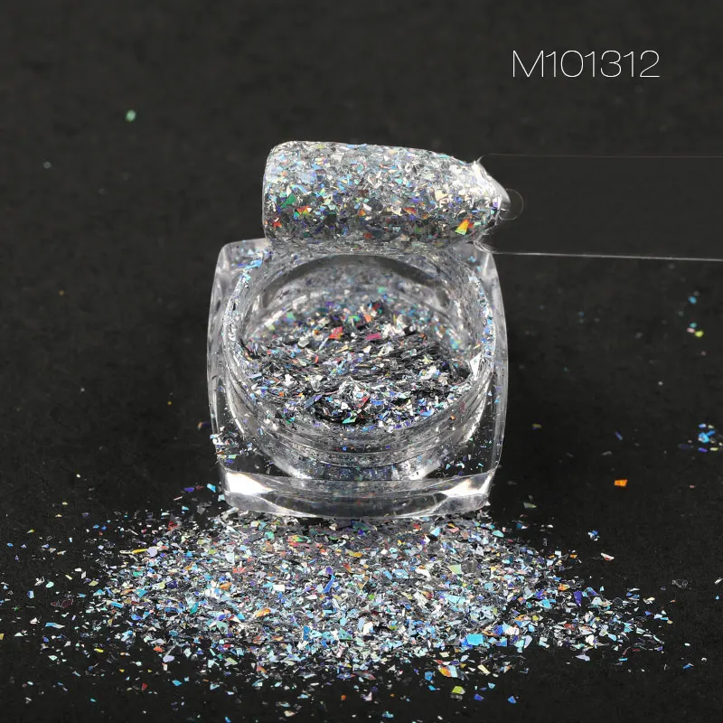 ROSALIND Блестки для ногтей хромированная пудра для ногтей Тонкий голографический блестящий для ногтей для гель-лака пигмент пыль зеркало для маникюра - Цвет: M101312