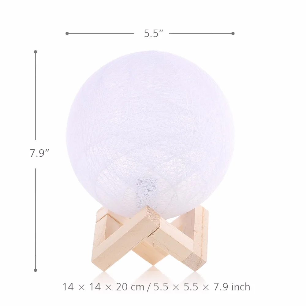 Romantic Yarn Moon Table LED Light Lamp