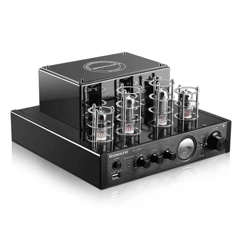 Nobsound MS-10D/MS-10DMKII HiFi 2,0 домашний усилитель звуковой трубки вход USB/BT/AUX усилитель для наушников 25 Вт+ 25 Вт 6P1*2+ 6N1*2 AC220V