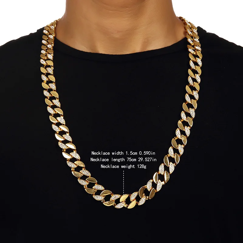 Rhinestone Brand Luxury Trendy Mens 
