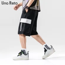Una Reta хип-хоп стиль шорты мужские летние новые повседневные спортивные штаны до колена цвет сшивание большой карман дизайн уличная короткая