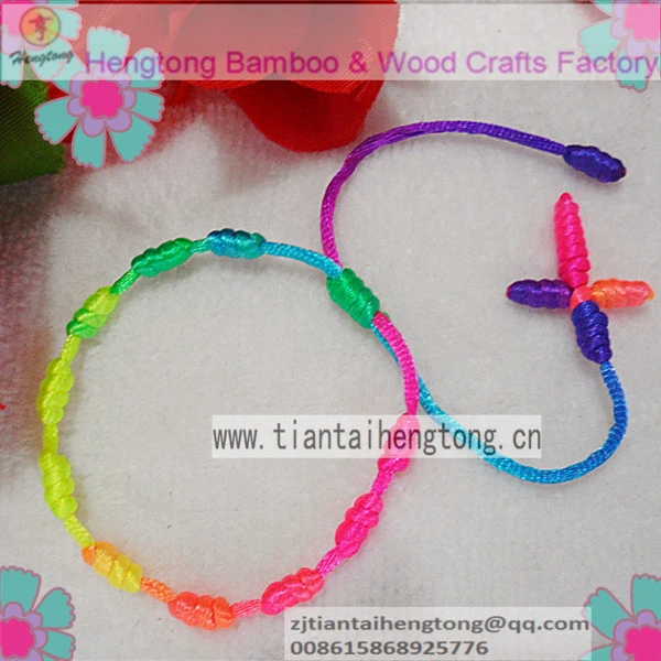 30pcs lot colorful cord rosary bracelet knot rosary bracelet braided rosary bracelet free shipping