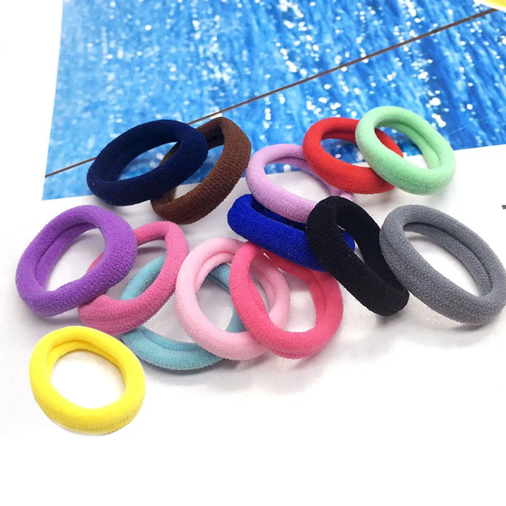 10Pcs Women Girls Hair Band Ties Rope Ring Elastic Hairband Ponytail Holder New Fashion Bright Silk Head Hoop Simple Sweet Girls