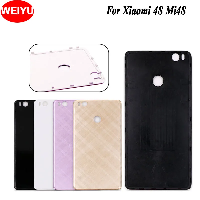 

WEIYU For Xiaomi 4S Mi4S Battery Cover Housing New Protective Back Cover for Xiaomi 4S Mi4S Back Battery Door Glass Housing Case