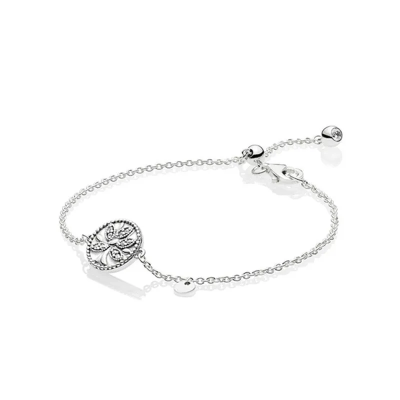 

2019 Spring New 925 Sterling Silver Women Bead Charm Chain Jewelry Fit Original Pandora Tree of Life Bracelet Mother Day Gift