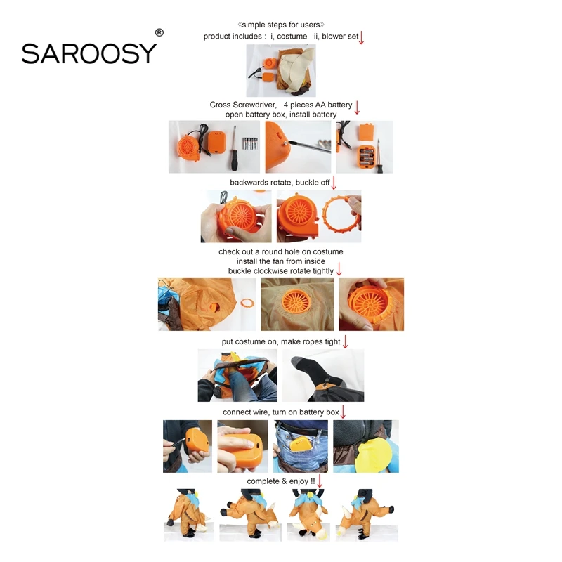 SAROOSY новые надувные костюмы Babydoll для взрослых маскарадный костюм Хэллоуин