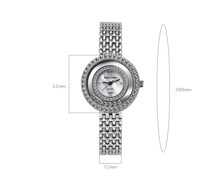Женские часы с когтями, японские кварцевые модные часы с браслетом из нержавеющей стали, подарок на день рождения, Королевская корона