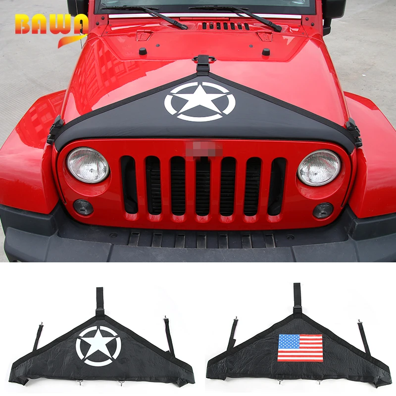 Автомобильные чехлы BAWA для Jeep Wrangler 2007-2017 JK крышка двигателя украшение головки
