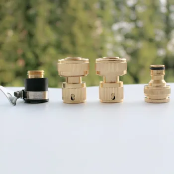 

Brass Garden Irrigation Quick Connector Set Tap Quick Garden Hose Irrigation Hose End Connector XX202