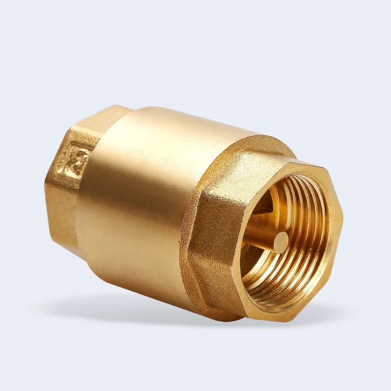 

1pc DN32/DN40/DN50 NPT Brass Thread In-Line Spring Check Valve 40mm Diameter 200WOG For Water Control