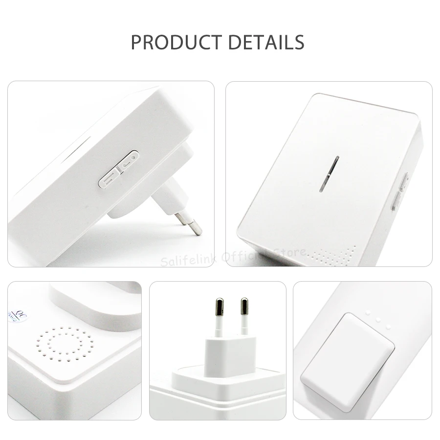 Salifelink Self Powered Waterproof Wireless DoorBell No Battery Need EU US UK Plug Home Ring Door Bell 1 2 Button 1 2 Receivers Salifelink Self Powered Waterproof Wireless DoorBell No Battery Need EU US UK Plug Home Ring Door Bell 1 2 Button 1 2 Receivers