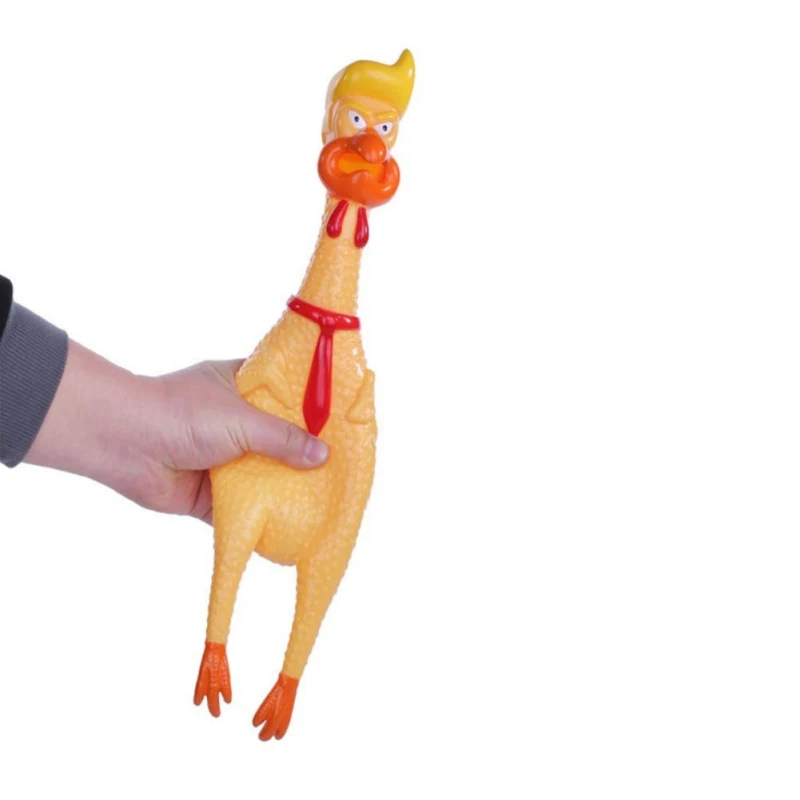 

Car Trump Screaming Chicken Rubber Shrilling Chickens Novelty and Durable Decompression Car Ornaments New