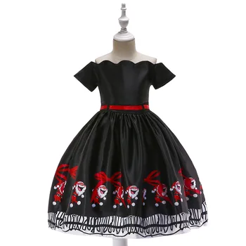 2017 Flower Girl dresses for Weddings Black Little Kids Satin First Communion Dresses Glitz Ball Gown Pageant Dress romantic gorgeous little girl ball gown scoop appliqued glitz pageant 2018 flower girl dresses long for children prom party gown