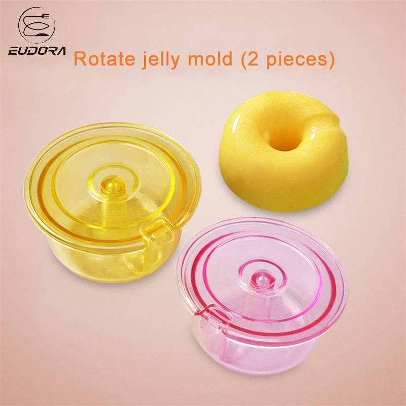 Eudora DIY Pudding Mold 2PCS Rotary Jelly Cup Baking Silicone Cake 3D