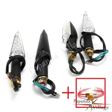 2 Pairs Black Motorcycle 12V Turn Signal Light Amber LED Indicator Blinker Light Resistors for Honda Yamaha Kawasaki Cafe Racer