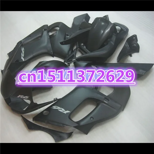 100% Новый обтекатель комплект для YZF-R6 98-02 YZF R6 98 99 00 01 02 все черный YZF600 1998 2002 Запчасти