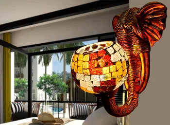 

European elephant bar lamp aisle lights creative personality living room bedside wall lamp LO72811