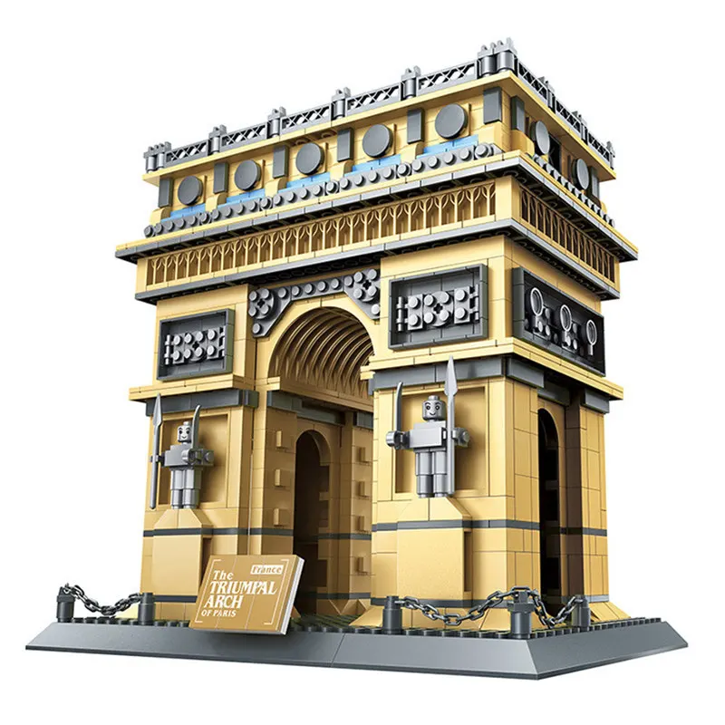 Архитектура серии Париж Франция Arc de Triomphe коллекция строительные блоки наборы кирпичи классический город Skyline модель детские игрушки
