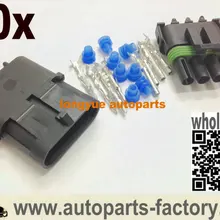 Longyue 10 комплект 4 Pin WeatherPack герметичный разъем проводки комплект o2 Датчик коннектора