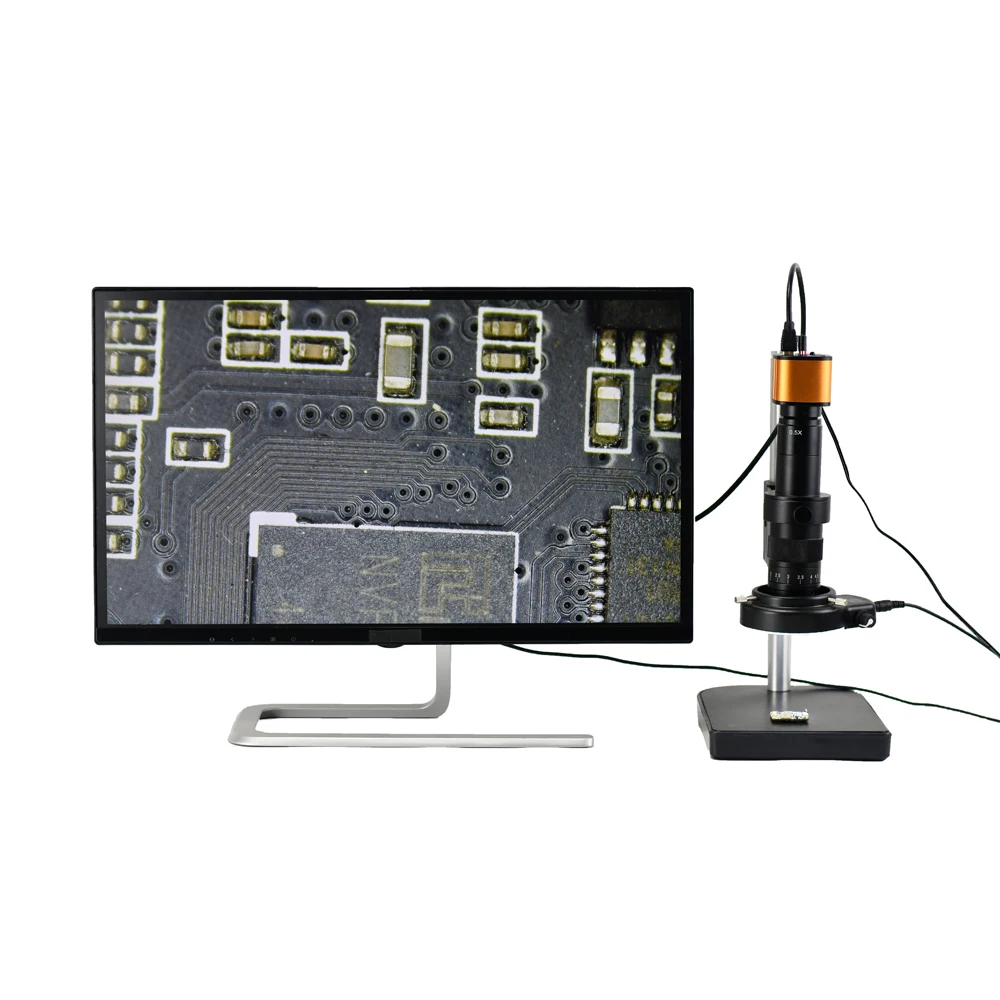Цифровой USB микроскоп промышленный паяльный камера 16 мегапикселей 150X C mount линзы