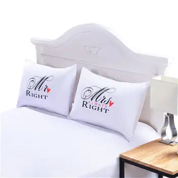 

BeddingOutlet MR and MRS Pillowcases Couple Pillow Shams for Him or Her Christmas Romantic Anniversary Wedding Valentine's Gift