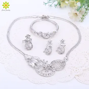 

African Jewelry Sets Wedding Jewelry Set African Silver Plated Jewelry Set High Quality Beads Jewelry Sets