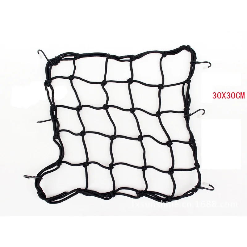 

Hot sale 30 *30 Motorcycle Bicycle Cargo Net 2017 Luggage Rope Rubber Mesh Fixed Helmet Sundries Elastic Net Unity