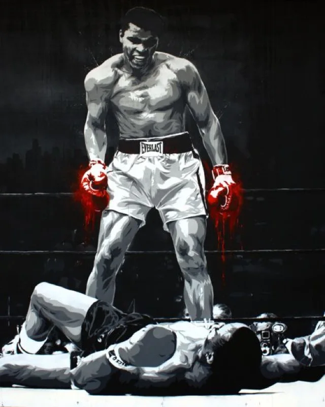 Vintage Muhammad Ali Boxing Win the Game Retro Poster Canvas Painting