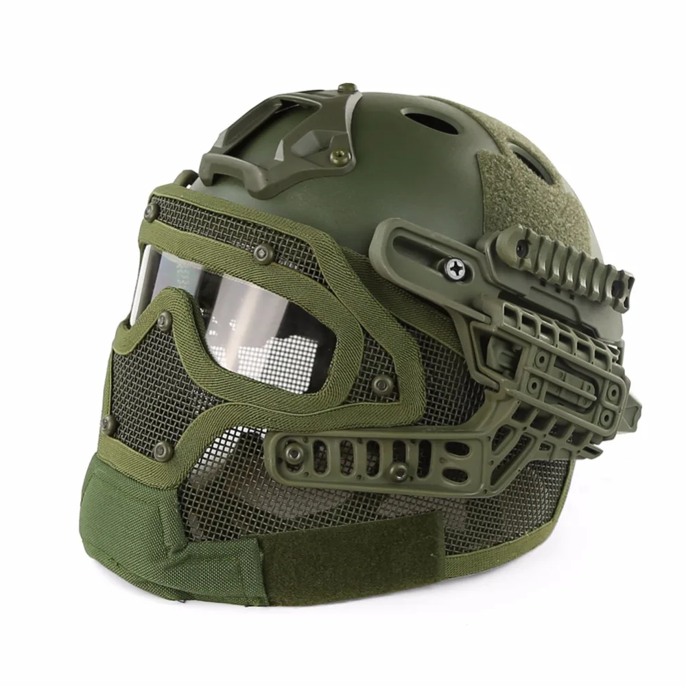 Casque Airsoft Fast Avec Lunettes & Masque Tactique - Double Mode (bandeau/casque), Taille Ajustable