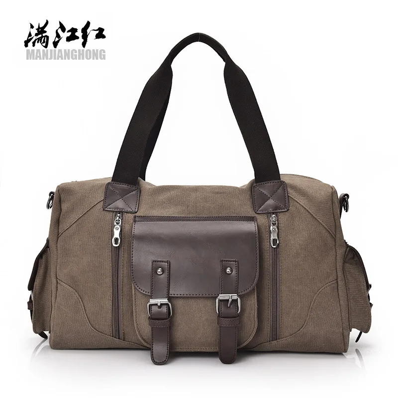 Manjianghong брендовая мужская дорожная сумка, Мужская холщовая деловая дорожная сумка, Повседневная сумка, высокое качество, сумки - Цвет: brown