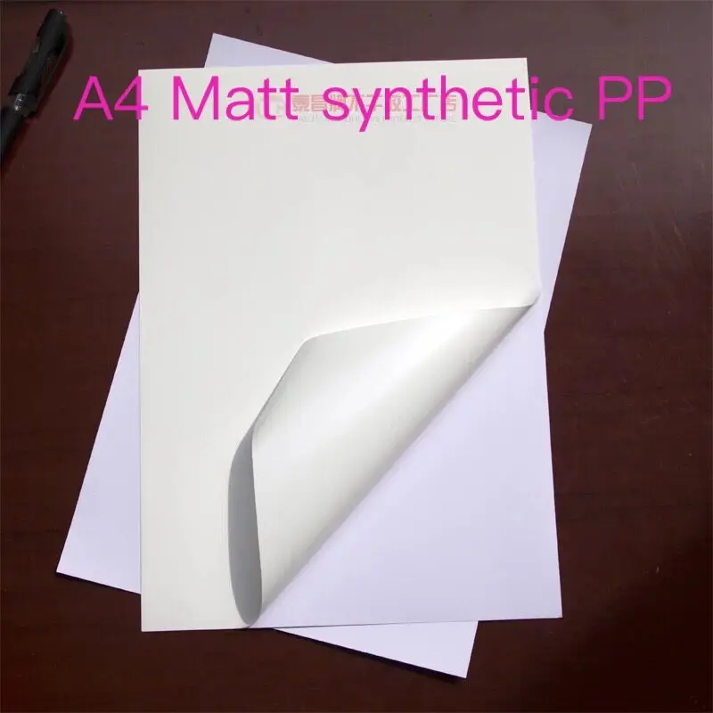 Водонепроницаемый A4 полипропилен, поливинилхлорид ПЭТ листы с этикетками для струйного принтера, 50 листов в упаковке, перманентные наклейки, наружный дисплей, этикетка