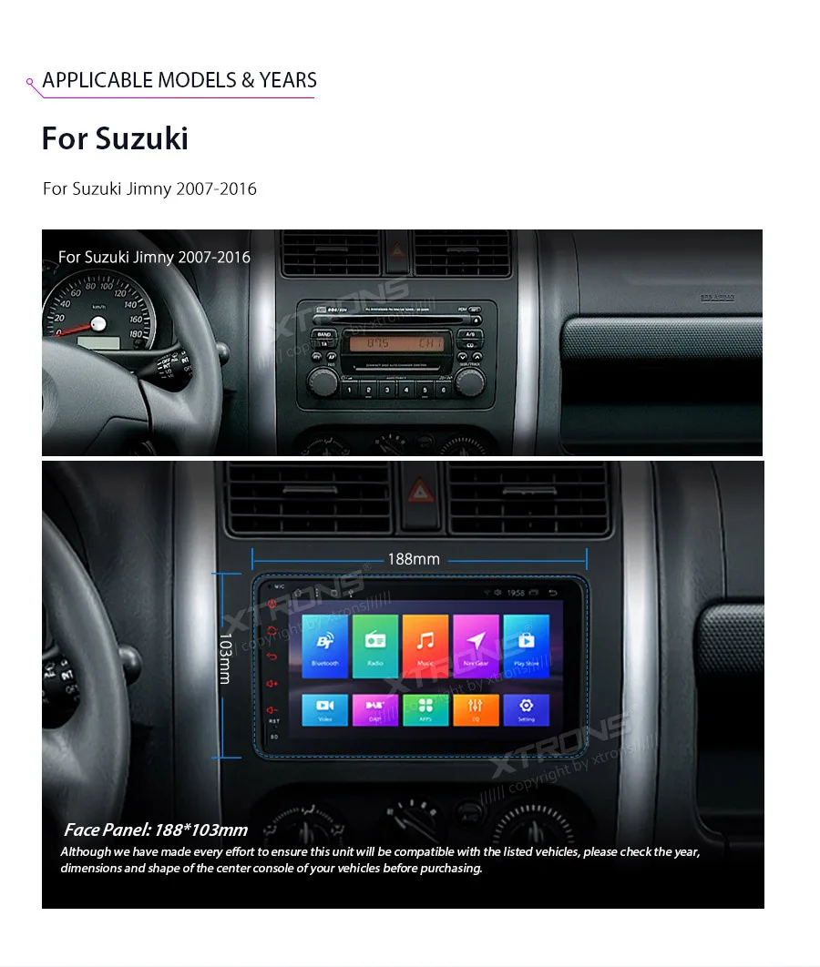Discount XTRONS 7" Android 8.1 Car Radio Stereo Multimedia Player for Suzuki Jimny 2007- 2010 2011 2012 2013 2014 2015 2016 GPS NO DVD 2 Discount XTRONS 7" Android 8.1 Car Radio Stereo Multimedia Player for Suzuki Jimny 2007- 2010 2011 2012 2013 2014 2015 2016 GPS NO DVD 2
