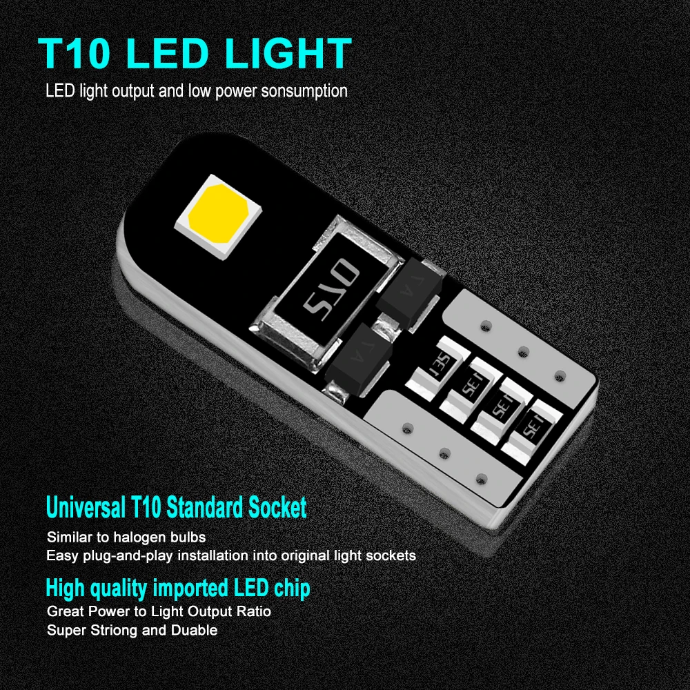 AOTOMONARCH 194 T10 Led W5W белый автомобиль супер яркий 2 SMD автомобильный поворотный
