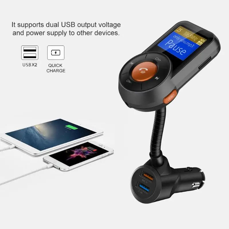 1 шт. Bluetooth комплект громкой связи fm передатчик MP3 плеер приложение автомобильный