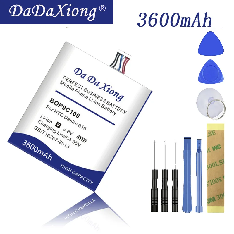 Da Xiong 3600mAh BOP9C100 литий-ионный аккумулятор для телефона htc Desire 816 800 D816W D816 A5 816t 816v 816e аккумулятор для мобильного телефона