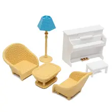 Горячая Распродажа 6 шт диван стол миниатюрный кукольный домик мебель для гостиной детские игрушки