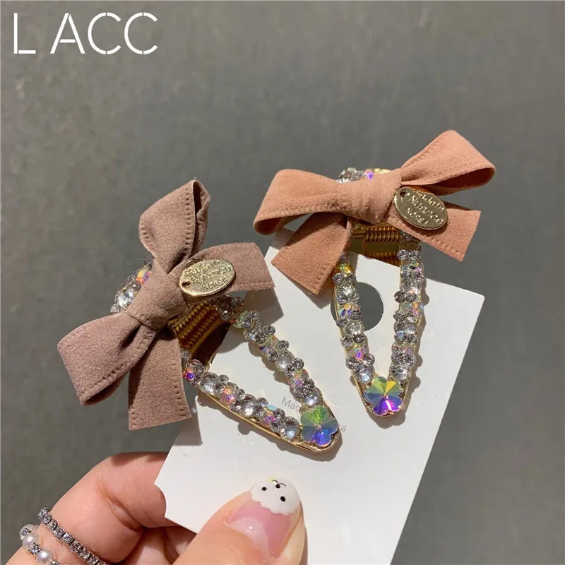 

Free shipping Fashion women cute Bowknot hairpins with rhinestone girl's lovely hairclips sweet Hair accessories lady's headwear