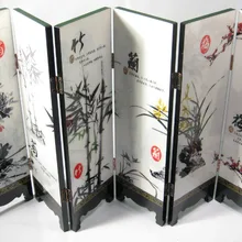 Настольные декоративные китайские лакированные изделия живопись-Мэй, Орхидея, бамбук, хризантема складной экран