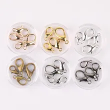 100/60/50 шт металлические карабины крючки для конечные бусины в форме цветов, KC цвета: золотистый, серебристый пистолет черный Цвет Соединительная муфта