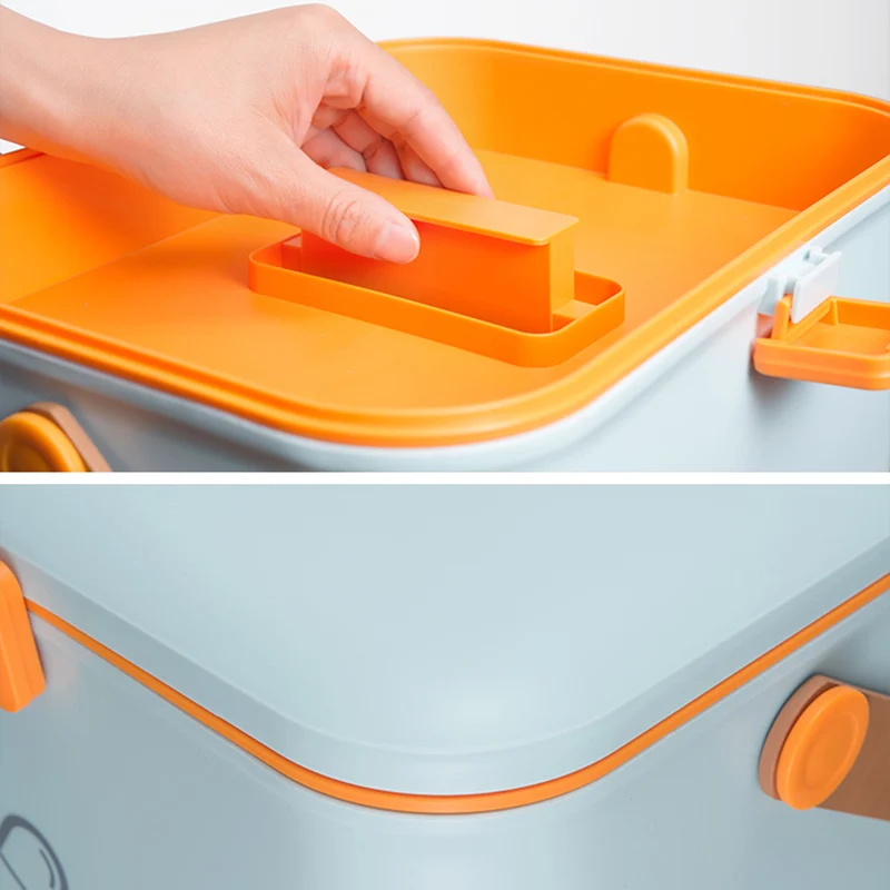 Дешево Baffect аптечка с ручкой, медицинский ящик для хранения, медицинский сундук органайзер, пластиковая коробка для первой помощи