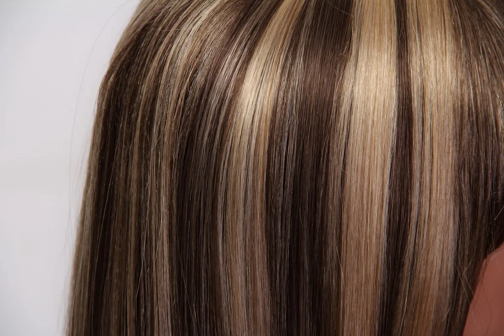 Yiyaobess японское волокно 26 дюймов микс коричневый парик длинные волнистые парики для женщин синтетический парик из натуральных волос с челкой