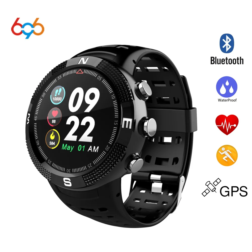 

696 NEW F18 Smartwatch Sports Band Bluetooth 4.2 IP68 Waterproof Smart Watch GPS Call Message Reminder Pedometer Sleep Monitor