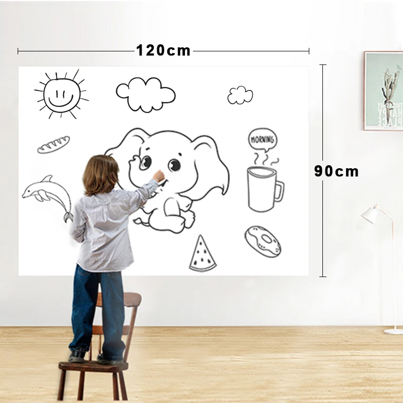 Dry Magnetic Whiteboard Film Surface for Walls,Doors,Tables,Chalkboards,Whiteboards,Super Sticky,Stain-Proof,Easy install