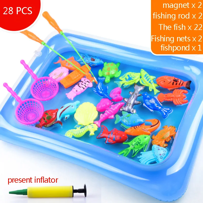 3 Sizes Bath Toys for Kids Fishing Toys Floating Fishing Game