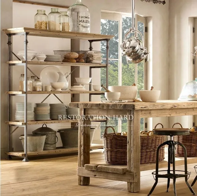 French Country Style To Do The Old Loft Elm Wood French Country Style To Do The Old Loft Elm Wood Bookcase Shelves Display