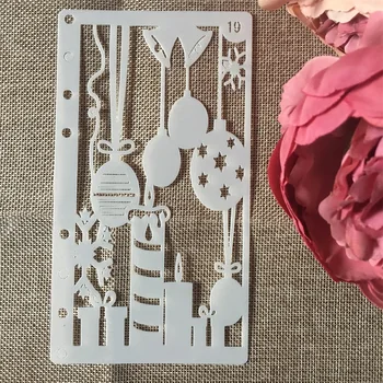 

1Pcs A6 Party Balloon Bell DIY Craft Layering Stencils Painting Scrapbooking Stamping Embossing Album Paper Card Template